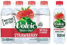 ( 24 Pack ) Volvic Touch of Fruit Strawberry Flavoured Water 500ml