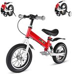 BIKEBOY Balance Bike 2 in 1,The Dual Use of a Kids Balance Bike and Kids Bike,12 14 Inches for 2-7 Years Old,with Shock Absorbers, Fenders, Pedals, Auxiliary Wheels