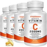 Liposomal Vitamin C Capsules 2000MG (4 Pack) - High Strength Gluten Free & Ascorbic Acid - Immune Support Antioxidant Supplement - Non-GMO