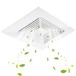 WiseWater Bathroom Ceiling Fan Grille with Springs, Replacement Vent Cover for Broan-Nutone Exhaust Fan, Air Diverter, Ceiling Air Diffuser (1, 12x12'')