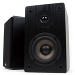 Micca MB42 Bookshelf Speakers With 4-Inch Carbon Fiber Woofer and Silk Dome Tweeter (Black, Pair)