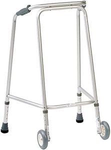 NRS Healthcare Walking Frame (Wheeled) N73259 Adjustable Height - Medium (Eligible for VAT relief in the UK)