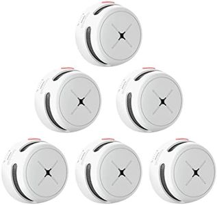 AEGISLINK Smoke Detector 10-Year Battery with Test/Silence Button, Fire Alarm with Photoelectric Sensor, Low Battery Warning, S500 (Independent, 6-Pack)