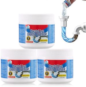 BELL BIRD Drain Opener,Powerful Unclogging,Crystal lye, Sodium hydroxide, Unclog drains, Bathroom sinks, Kitchen sinks, Shower pipes (3 PSC, Gram, 780)
