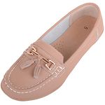 ABSOLUTE FOOTWEAR Womens Slip On Casual Leather Loafer/Deck/Boat Shoes/Sandals - Mocha - UK 8