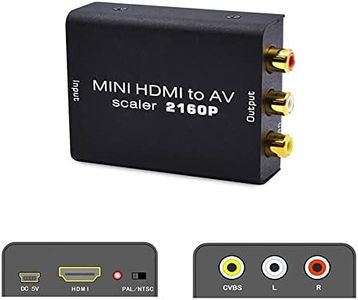 MICROWARE Mini 4K HDMI to RCA Converter Metal Supports PAL/NTSC Compatible for Amazon Fire TV Stick, Roku, Apple TV, PC,
