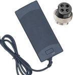 42V Electric Scooter Charger 4 Prong for Voyager 36V Batteries, 42V 2A 4-Pin Connector Battery Charger Replacement