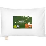 Toddler Pillow with Pillowcase - 33x45 My Little Cuddly Pillow, Viscose Derived from Bamboo Nursery Toddler Pillows for Sleeping,Kids Pillow,Small Travel Pillows,Mini Toddler Bed Pillow (Soft White)