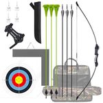 VALYPANOR 45" Bow and Arrow Set for Teens Youth Beginners Bow kit for Backyard Sport with 6 Arrows, Target & Quiver Indoor and Outdoor for children and teenagers 8-15 years