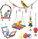 Bird Parakeet Toys,11 Pcs Swing Han
