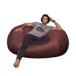 Urban Yogi Sack - Plush, Ultra Soft Memory Foam Blend Bean Bag Chair with Washable Cover - 5 Year Warranty - Never Goes Flat (Large, Brown, Foam Filled)