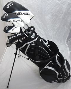 2024 Callaway Mens Complete Golf Set Driver, Wood, Hybrid, Irons, Odyssey Putter Stand Bag Right Handed Stiff Flex, Black, White, Blue