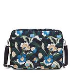 Vera Bradley Performance Twill Laptop Crossbody Workstation, Immersed Blooms, One Size