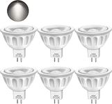 Boxlood MR16 LED Bulbs, 12 Volt, GU5.3 Bi-Pin Base, 40-Degree, 5-Watt (50-Watt Equivalent), 500 Lumen, 6000K Cool White, Spotlight LED Bulbs, 6 Pack