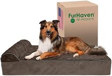 FurHaven Pet Dog Bed | Orthopedic Goliath Quilted Chaise Couch Pet Bed for Dogs & Cats, Espresso, 2XL