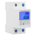Tyenaza Electric Meter, Electric Meter Reader, Electric LCD Single Phase Energy Meter AC 220-230V 50/60Hz DDM15SD Small 35mm Din Rail Type 17000W Home Meter Kwh Kilowatt Hour Backlight