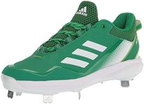 adidas Men's Icon 7 Baseball Shoe, White/Team Green/Team Semi Sol Green, 12 US