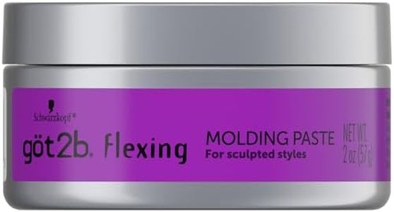 Got2b Flexing Molding Paste for Sculpted Hair Styles, 57g, Low Shine, Medium Hold Paste, for Short to Medium Length Hair
