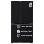 LG 655 L Frost Free Smart Inverter Double Door Side by Side Refrigerator (GL-B257HWBY, Western Black, Express Freezing | Multi Air-Flow)