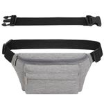 Bumbags Waist Pack Fashion Bum Bag with 30cm Extended Belt Fanny Pack for Dog Walking Climbing Hiking Travel Cycling Girls Ladies Men Women (Grey)