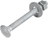 1/4" x 2-1/2" (100 Pack) Galvanized Carriage Bolt Kit, Hot Dip Galvanized for Exterior Use by Makers Bolt