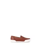 Frye Women's Mia Slip On Leather Fashion Sneakers Cognac/Burnished Waxy Leather, Size 7.5