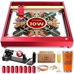 xTool D1 Pro 10W Laser Engraver 4-in-1 Rotary Roller Kit for Glass Tumbler Ring, Laser Engraving Machine, Laser Engraver and Cutter Machine for Wood, Metal, Acrylic,Leather