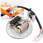 QAZAKY 2 Coil Magneto Stator Plate Ignition Coil Compatible with 50cc 70cc 90cc 110cc 125cc 140cc Pickup Kick Start Pit Dirt Bike ATV Go Kart Quad Scooter Buggy Taotao Kazuma Baja SDG SSR 4 Wheeler