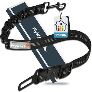 FlyWave Anschnallgurt Hund Auto, Anschnaller Hund Auto Einstellbar, Reflektierend Hundeanschnaller fürs Auto, Hundegurt fürs Auto für Alle Hunderassen und Autotypen| D-Schnalle