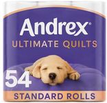 Andrex Toilet Roll - Supreme Quilted Toilet Paper, 54 Toilet Rolls