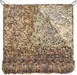 FLYEGO GEN 2 Camo Netting Camouflage Netting Hunting Blind Camo Net Camouflage Nets Military Surplus for Shooting Party Decoration Photograph Car Cover Sunshade（20ftx20ft, Dry Grass）