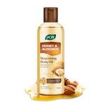 Joy Honey & Almonds Body Oil for Women & Men | Nourishing Body Oil with Vitamin E & Sunscreen for All Skin Types | Daily Use Body Massage Oil After Bath for Moisturizing Dry Skin | Non Sticky - 200ml