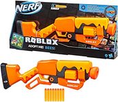 Hasbro Nerf Roblox Adopt Me!: Bees! Lever Action Dart Blaster, Rotating 8-Dart Drum, 8 Nerf Elite Darts, Code to Unlock in-Game Virtual Item, F2486