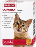 Beaph-ar WORMclear Cat Kitten Wormer kills Roundworm Tapeworm Vet Strength Tablet ��… (2 Tablets)