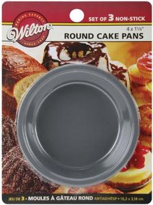 Wilton Mini Round Cake Pans, STD, SilverWilton Non-Stick Mini Round Pan Set, 3-Piece, Steel