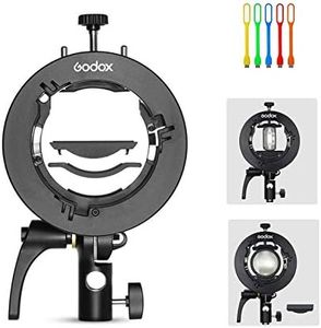 Godox S2 Speedlite Bracket for Bowens Mount, S-Type Holder Updated Version for Godox AD200Pro AD200 V1 V860II V860III V850II TT685II TT600 TT520II TT350 Speedlite Flash, Snoot Softbox with USB Light