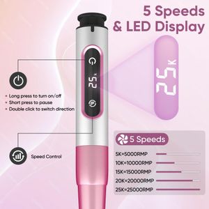 Oukzon Cordless Electric Nail Drill – Rechargeable Manicure Tool