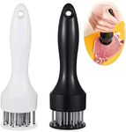 2 Pack Meat Tenderizer Tool with Ultra Sharp Stainless Steel Needle Blades Meat Tenderizer Tool Profession Kitchen Gadgets Jacquard for Tenderizing and Cooking BBQ, Marinade, Steak, Beef, and Poultry