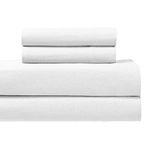 Heavyweight Flannel 100% Cotton Sheet Set- Full, White, 4PC bed sheets 170 GSM