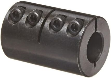 Climax Metals ISCC-062-062 Black Oxide Plated Mild Steel Clamping Coupling, 5/8" x 5/8" Bore, 1-5/16" Outside Diameter, 2" Length, #10-32 x 1/2" Clamp Screw