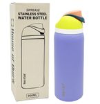 House of Quirk Sippease Insulated Stainless Steel Water Bottle with Straw for Sports and Travel BPA-Free 950ML (Purple)