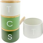 3 Pieces Jar with Wooden Lid Tea Co