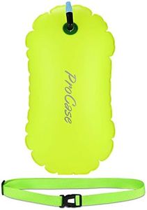 ProCase Nuoto Boa, Molto Visibile Boa di Sicurezza Ultraleggera Della Nuotata Tow Float con Cintura Regolabile per Nuotatori in Mare Aperto Triatleti Canoeist Snorkelers -Neonyellow