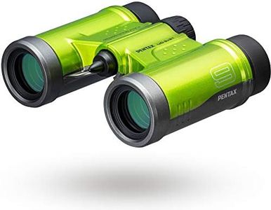 Pentax 61813 Binoculars UD 9x21 Green. A bright, clear field of view, a compact, lightweight body with roof prism, Fully Multi-Coated optics provides excellent image performance. Concerts Sports Travelling.