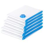 Vacuum Storage Bags – Vacuum Storage Bags for Clothes, Duvets, Quilts, Comforters, Bedding, Pillows, Sweaters, Travelling, Camping (Pack of 6 (Variety M/L/J))