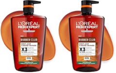 L'Oréal Men Expert Barber Club 3-in-1 Shower Gel, Complete Cedarwood Grooming for Body, Hair & Beard, Deep Cleanse & Active moisturization for Skin & Hair, All-in-One Invigorating Wash (Pack of 2)