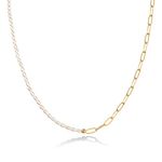 PAVOI 14K-18K Gold Plated Freshwater Cultured Pearl Necklace for Women | Beaded Necklaces with Pearls | Dainty Choker Pearl & Gold Chain Necklaces, Yellow Gold, Pearl