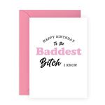 CENTRAL 23 Humorous Birthday Card for Women - Funny Greeting Card for Female - Sister Cousin Friend Birthday Card - Cheeky Greeting Card for Girls - Comes with Stickers - Recyclable