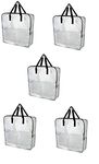 IKEA DIMPA Extra Large Storage Bag, Clear Heavy Duty Bags, Moth Moisture Protection Storage Bags (Pack of 5, 25 ½x8 ¾x25 ½)