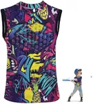 Gracfulcub Baseball Chest Protector Youth Padded Football Shirt, Chest Protector Baseball Youth, Football Padded Shirt for Baseball, Football, T Ball, Lacrosse & Goalies (Pink, YM)